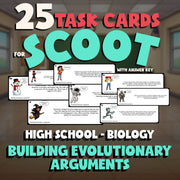 Building Evolutionary Arguments SCOOT TASK CARDS Science Game - No Prep Biology