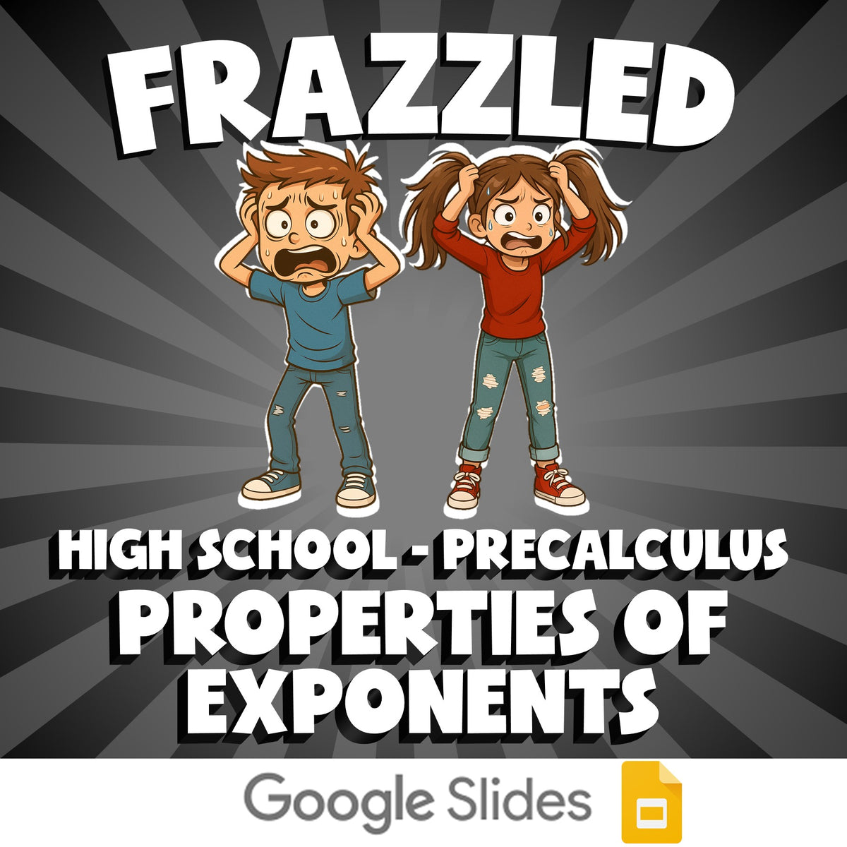 Properties of Exponents FRAZZLED Math Game - No Prep PreCalculus Review Activity
