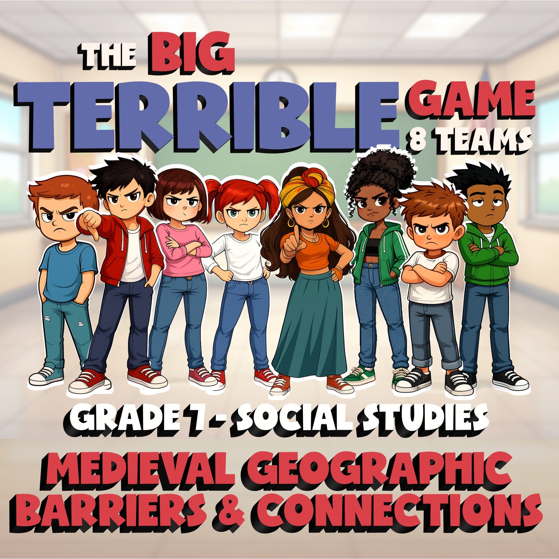 Medieval Geographic Barriers & Connections BIG TERRIBLE GAME - Grade 7 Socials