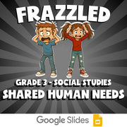 Shared Human Needs FRAZZLED Socials Game - No Prep Grade 3 Review Activity