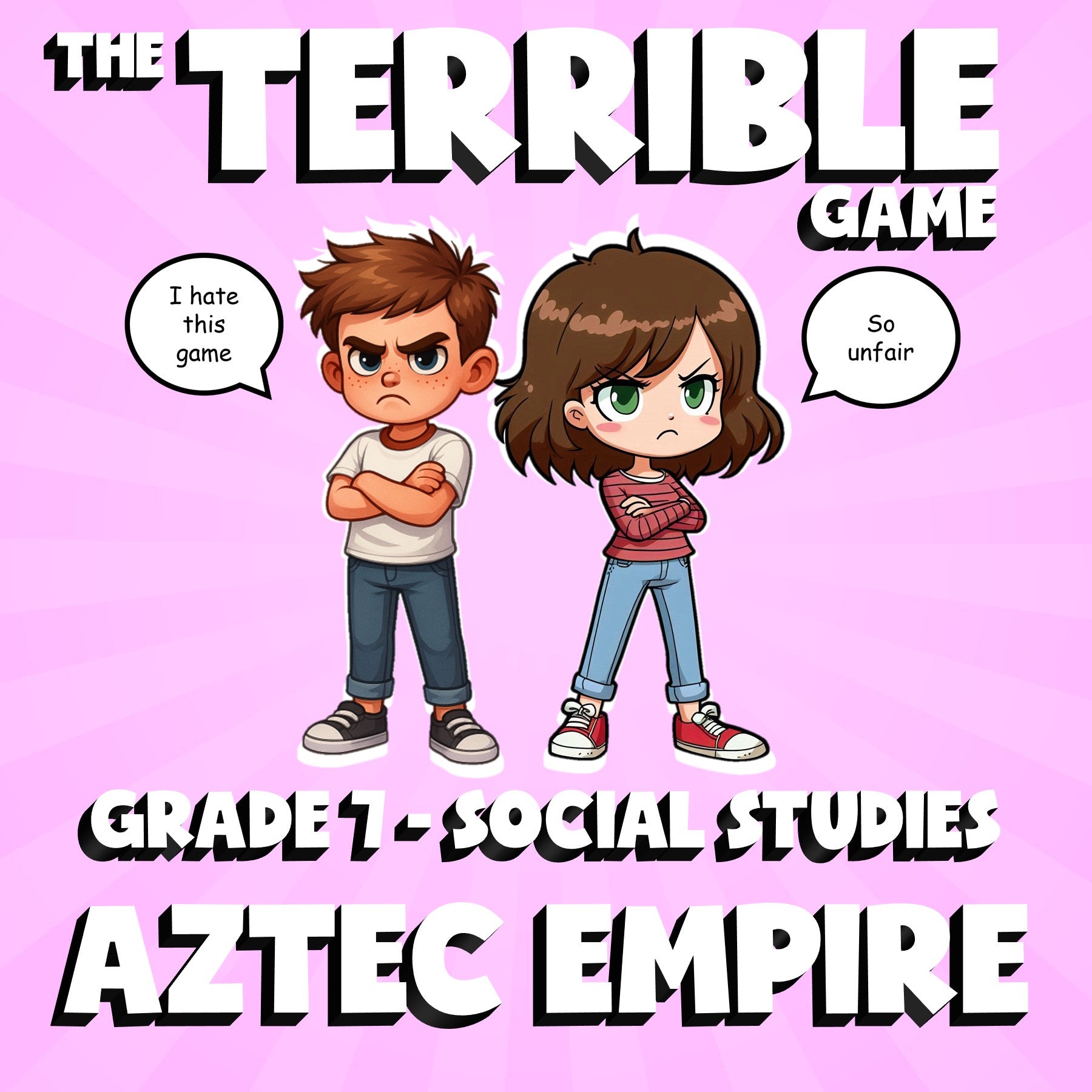 Aztec Empire THE TERRIBLE GAME - No Prep Grade 7 Socials Review Activity