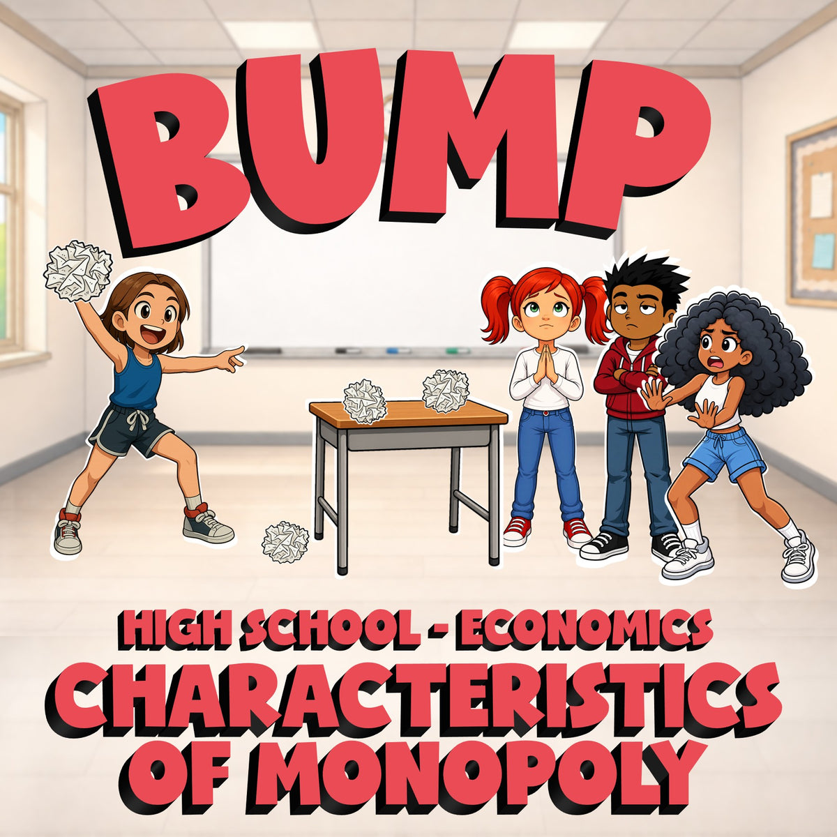 Characteristics of Monopoly BUMP Economics Game - No Prep Review Activity