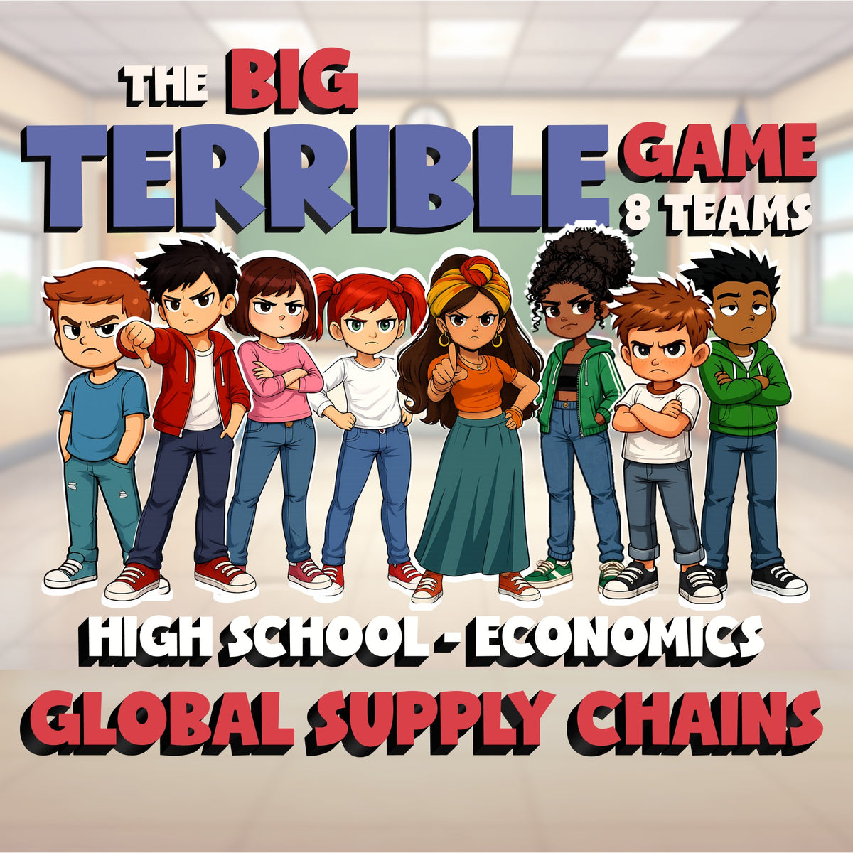Global Supply Chains BIG TERRIBLE GAME - No Prep Economics Review Activity