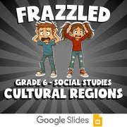 Cultural Regions FRAZZLED Socials Game - No Prep Grade 6 Review Activity