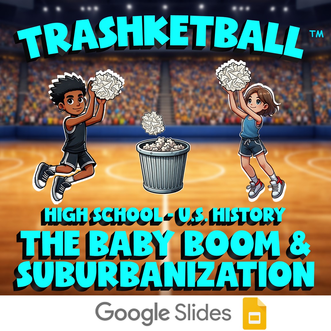 The Baby Boom & Suburbanization TRASHKETBALL U.S. History Game - No Prep Review