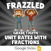 Unit Rates with Fractions FRAZZLED Math Game - No Prep Grade 7 Review Activity