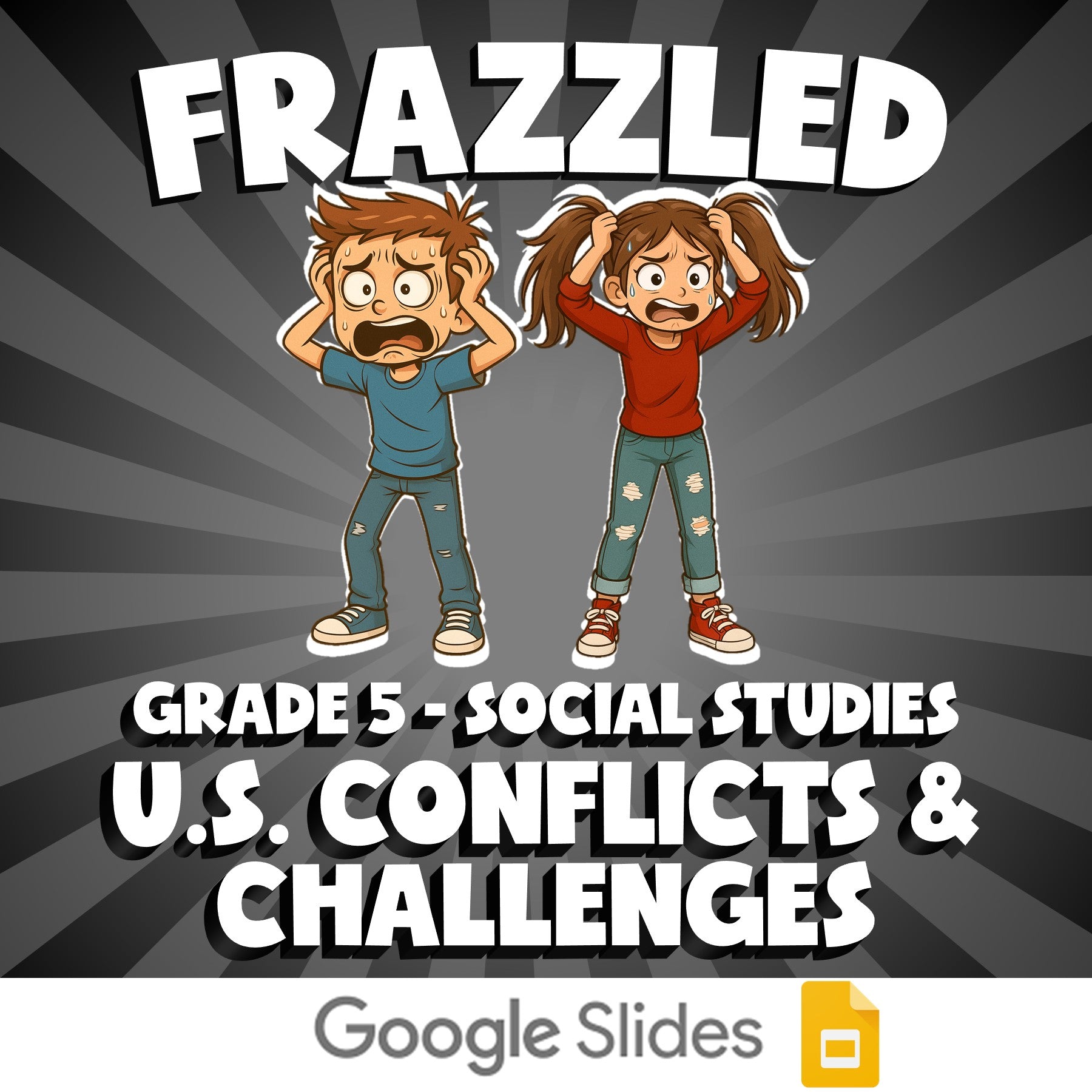 U.S. Conflicts & Challenges FRAZZLED Socials Game - No Prep Grade 5 Review