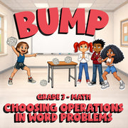 Choosing Operations in Word Problems BUMP Math Game - No Prep Grade 3 Review