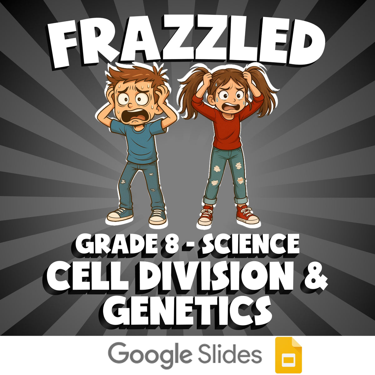 Cell Division & Genetics FRAZZLED Science Game - No Prep Grade 8 Review Activity