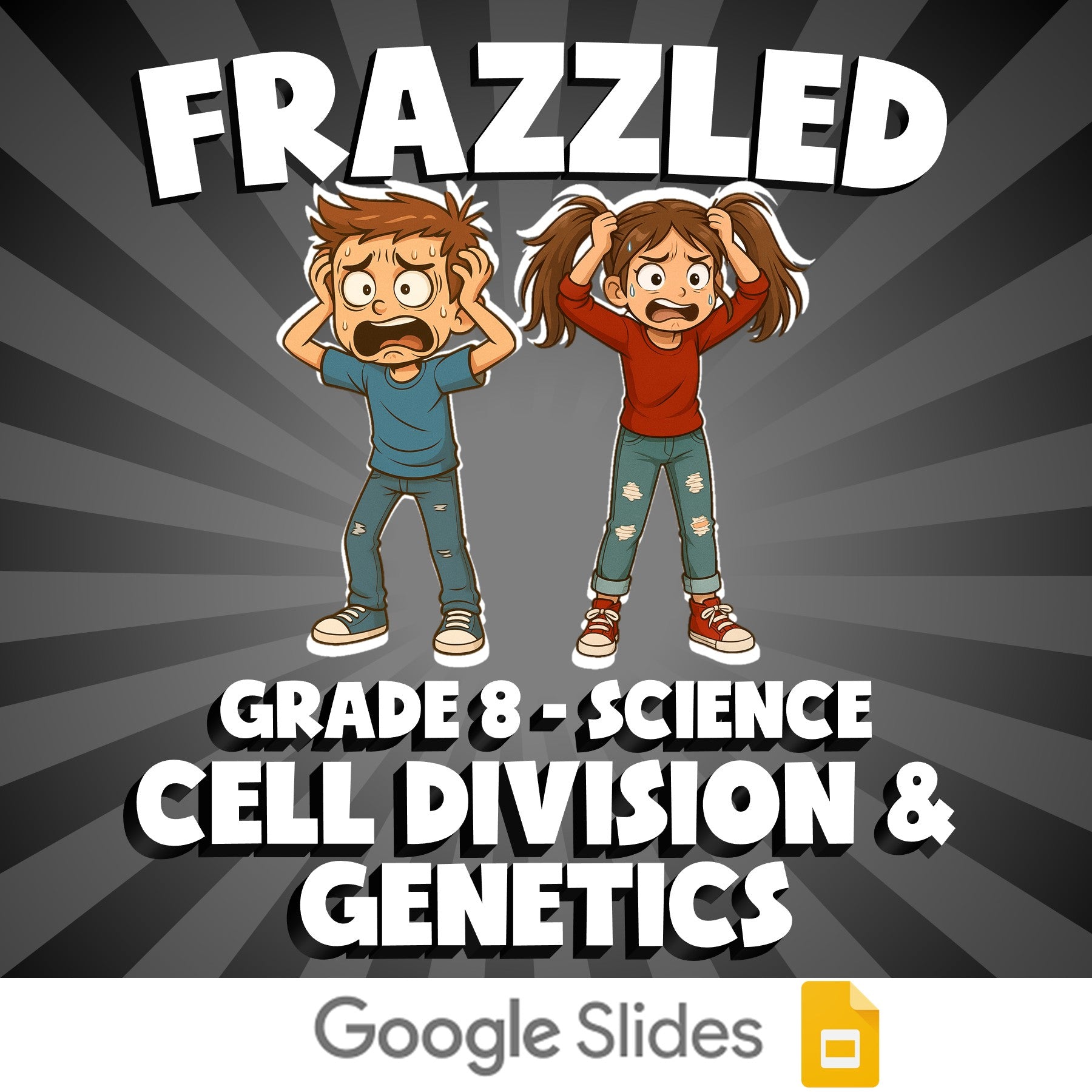 Cell Division & Genetics FRAZZLED Science Game - No Prep Grade 8 Review Activity