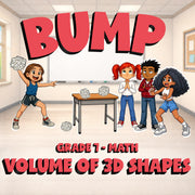 Volume of 3D Shapes BUMP Math Game - No Prep Grade 7 Review Activity