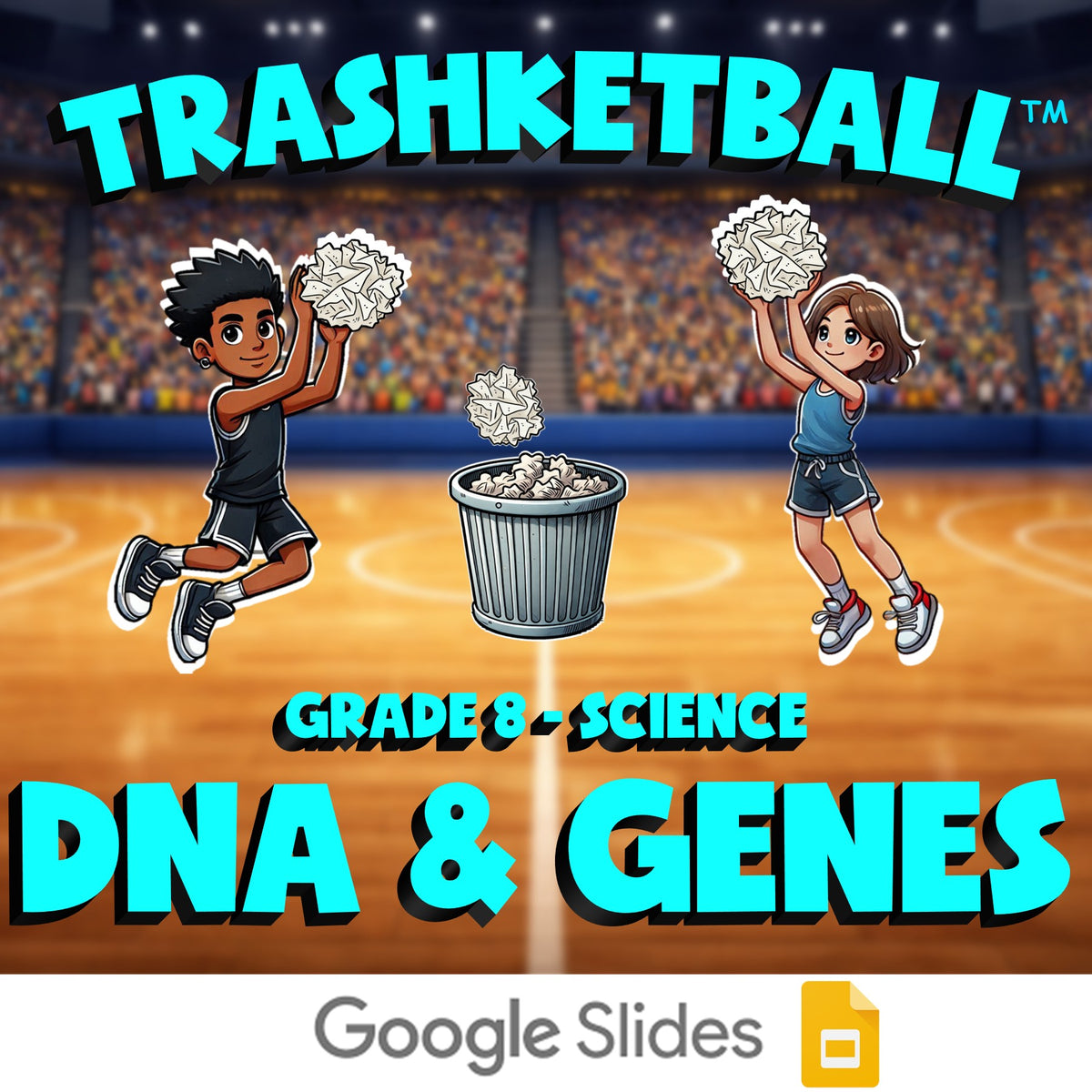Dna & Genes TRASHKETBALL Science Game - No Prep Grade 8 Review Activity