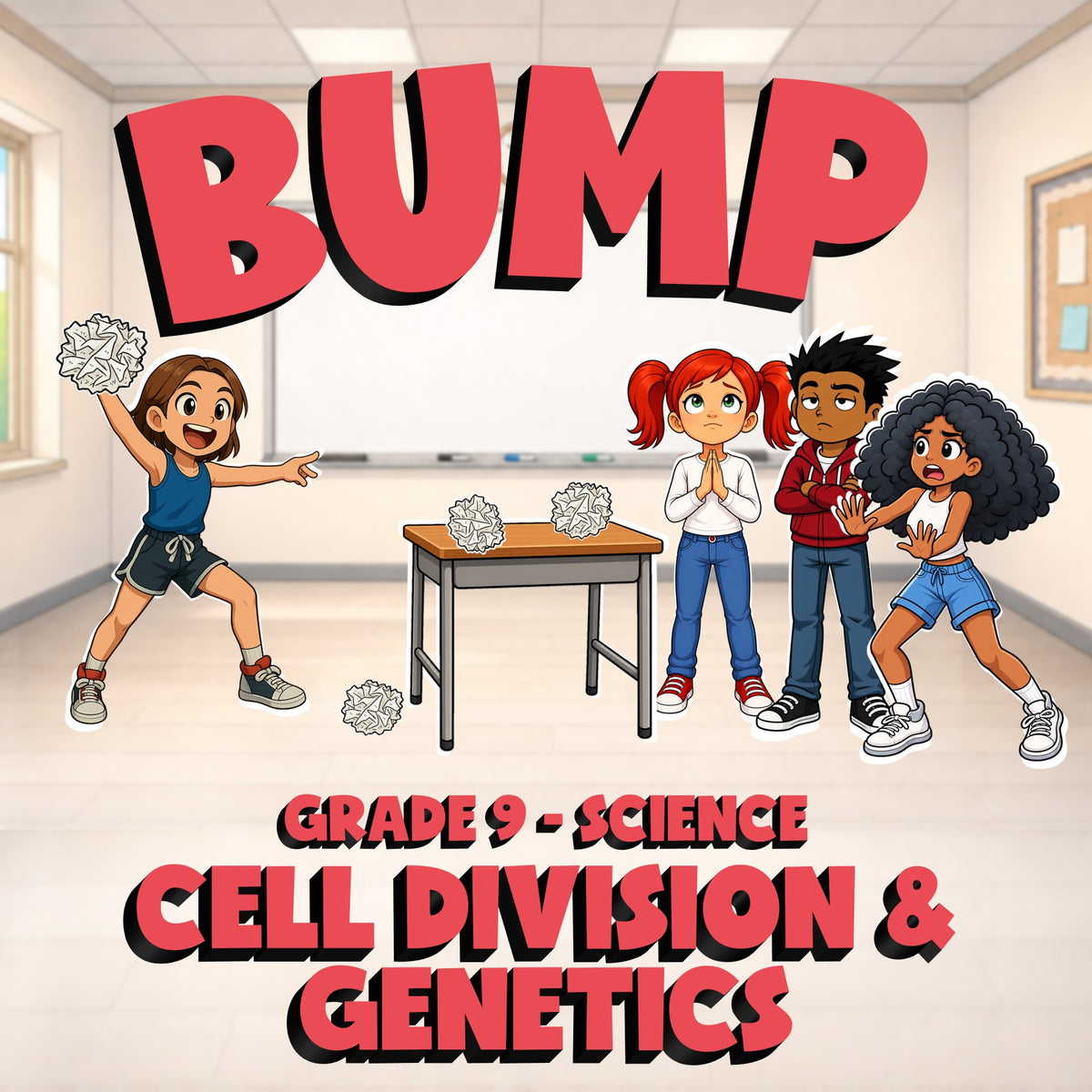 Cell Division & Genetics BUMP Science Game - No Prep Grade 9 Review Activity