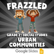 Urban Communities FRAZZLED Socials Game - No Prep Grade 3 Review Activity