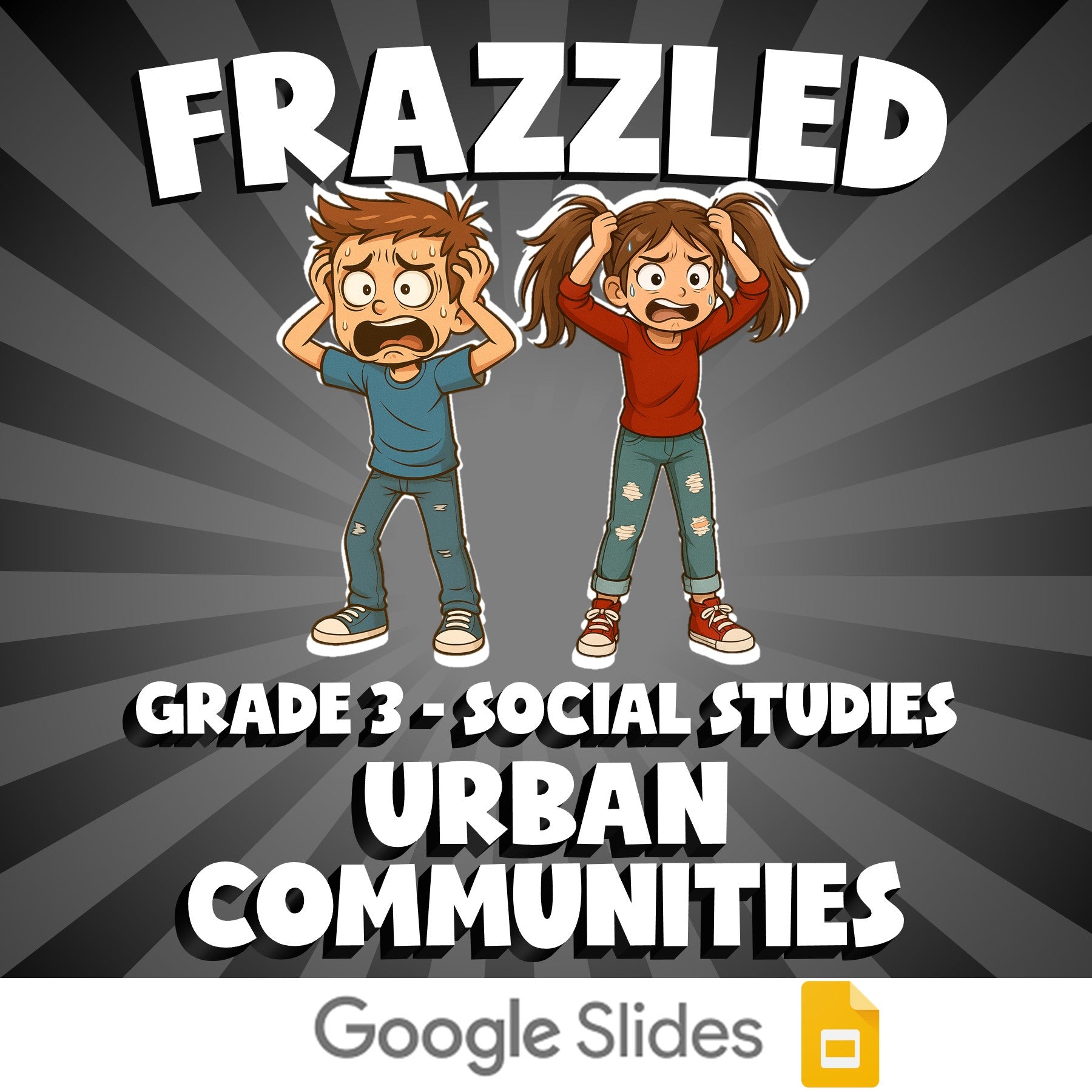 Urban Communities FRAZZLED Socials Game - No Prep Grade 3 Review Activity
