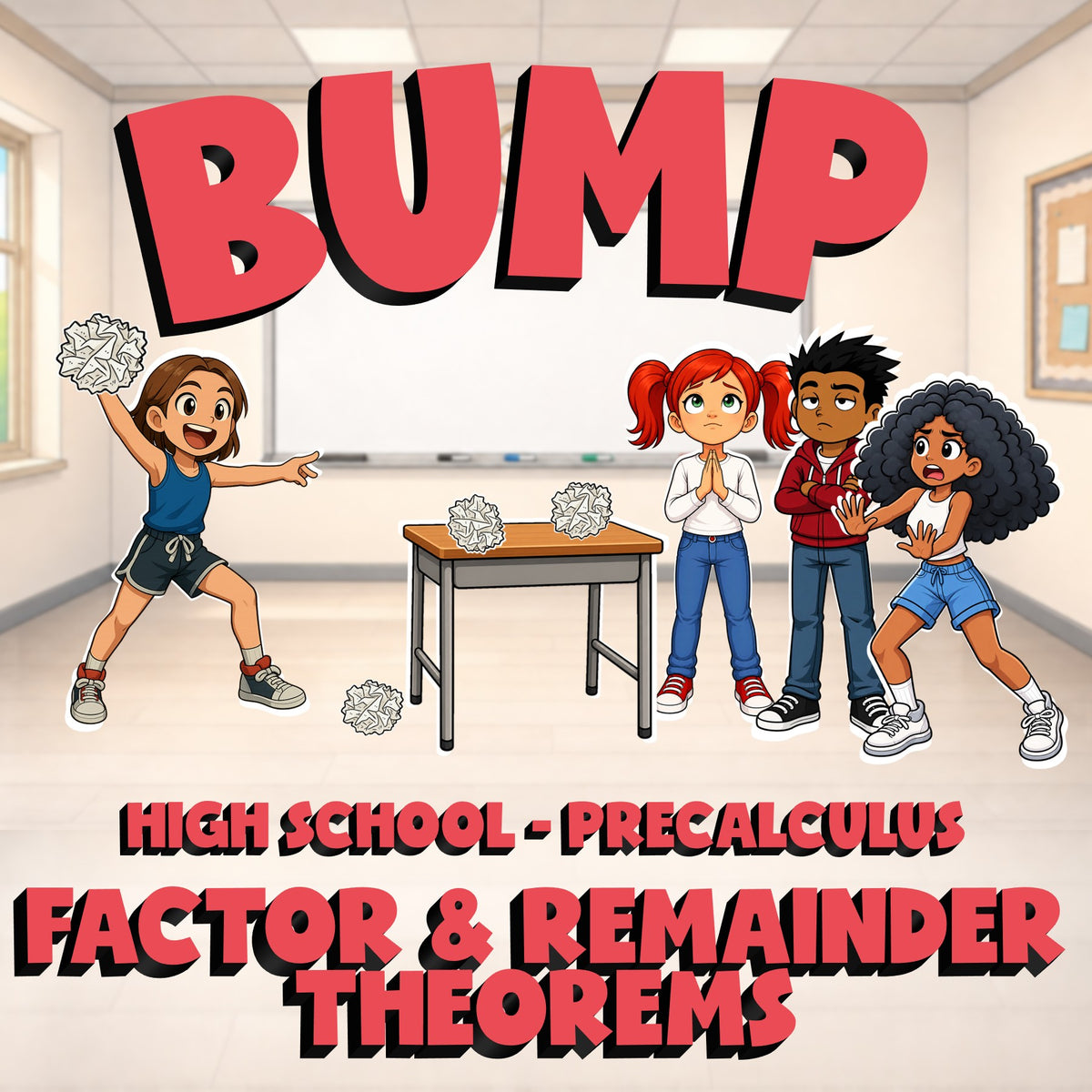 Factor & Remainder Theorems BUMP Math Game - No Prep PreCalculus Review Activity