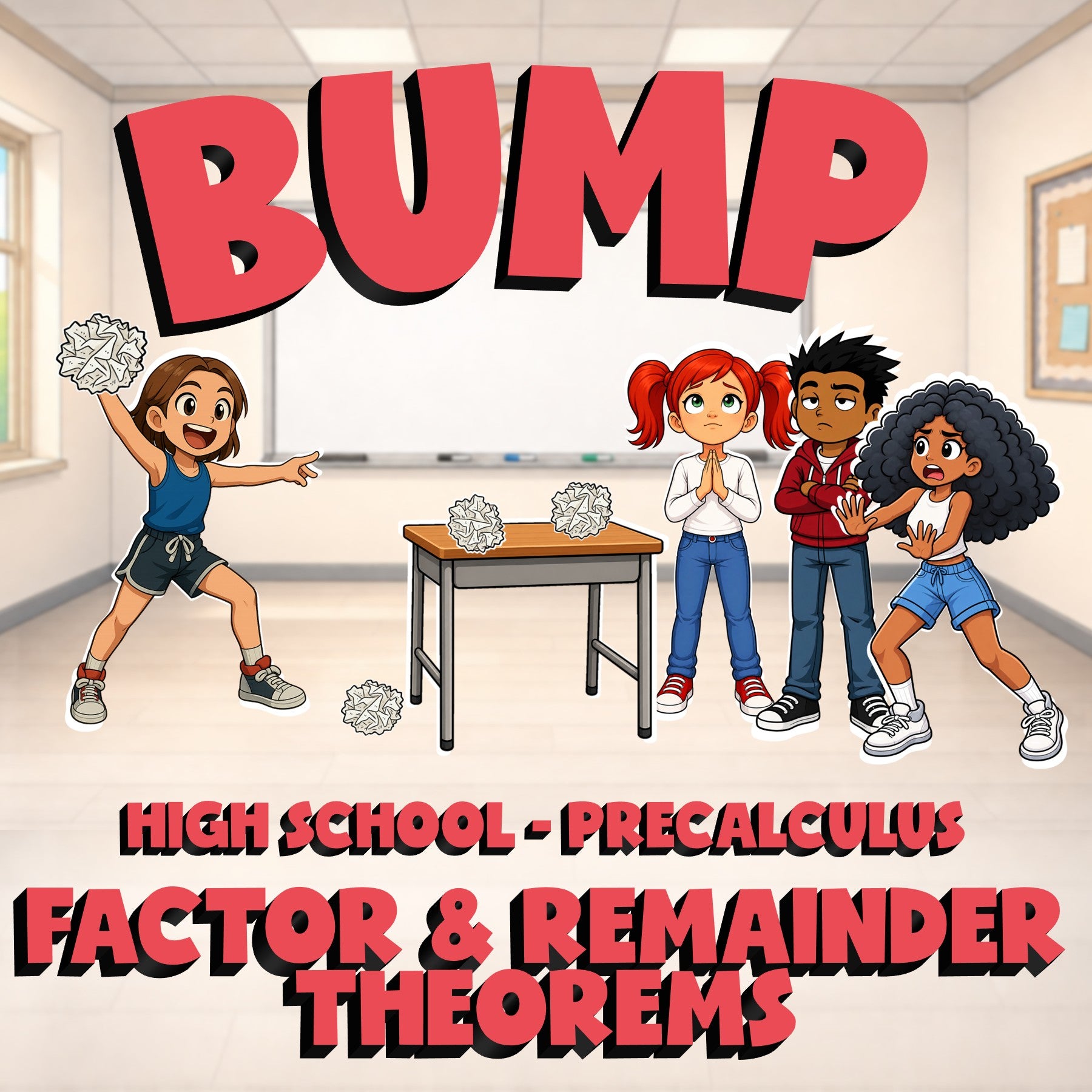 Factor & Remainder Theorems BUMP Math Game - No Prep PreCalculus Review Activity