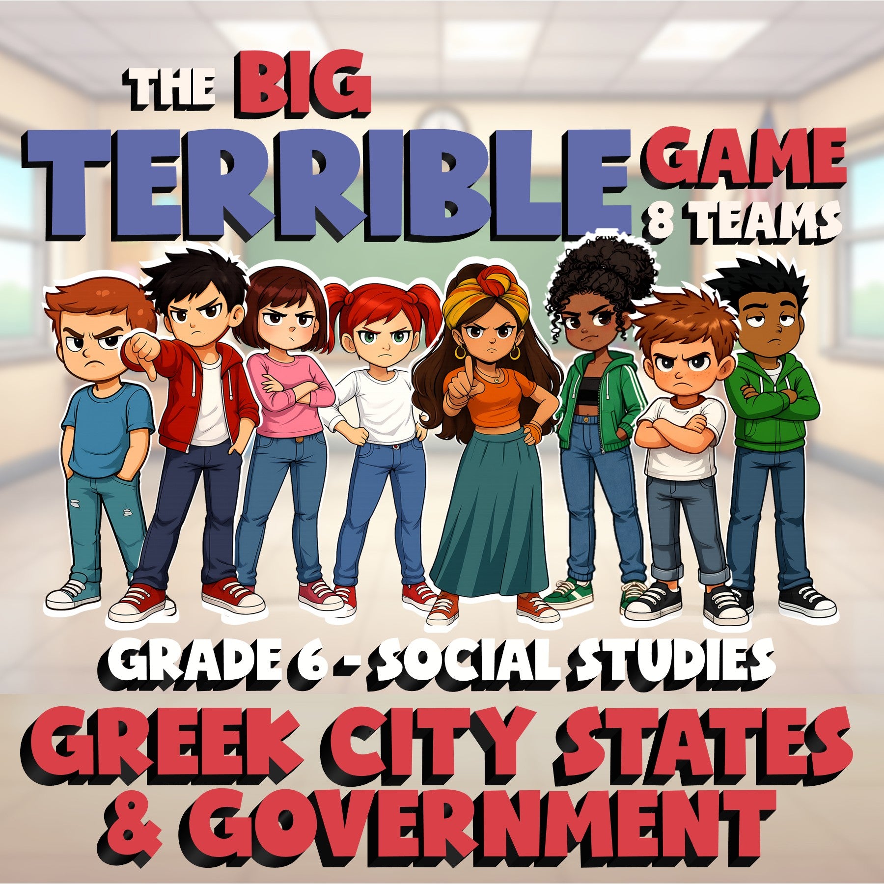 Greek City States & Government BIG TERRIBLE GAME - Grade 6 Socials Review