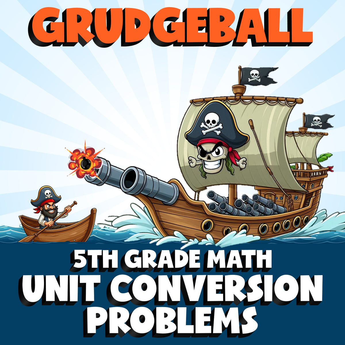 Unit Conversion Problems GRUDGEBALL Math Game - No Prep Grade 5 Review Activity