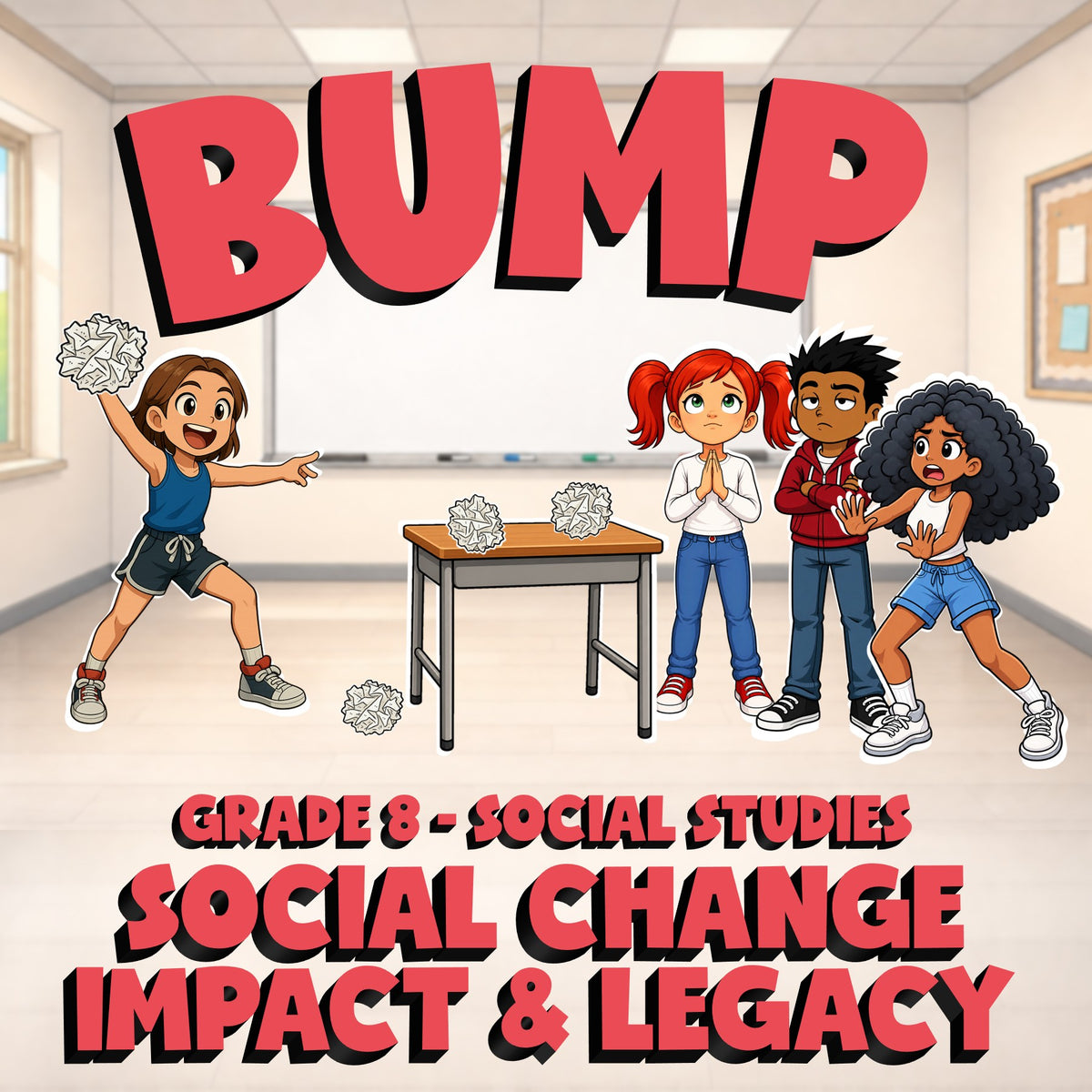 Social Change Impact & Legacy BUMP Socials Game - No Prep Grade 8 Review