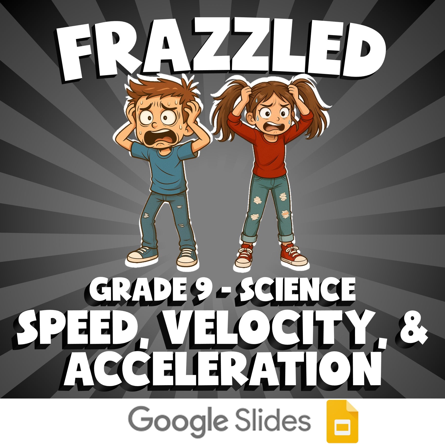 Speed, Velocity, & Acceleration FRAZZLED Science Game - No Prep Grade 9 Review