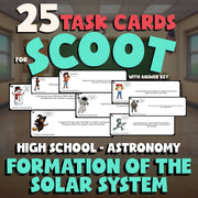 Formation of the Solar System SCOOT TASK CARDS Science Game - No Prep Astronomy
