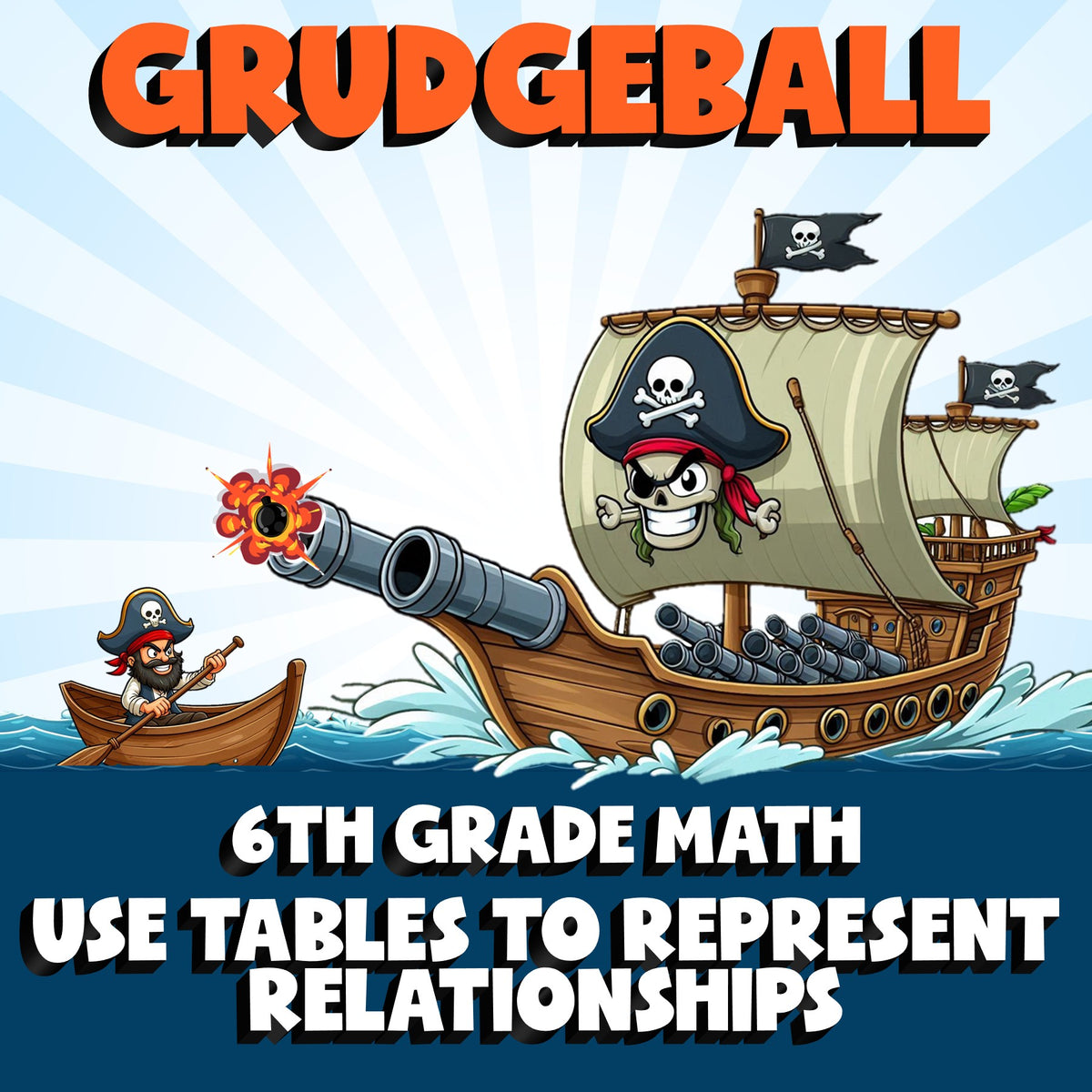Use Tables to Represent Relationships GRUDGEBALL Math Game - No Prep Grade 6