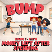 Money Left After Spending BUMP Math Game - No Prep Grade 3 Review Activity