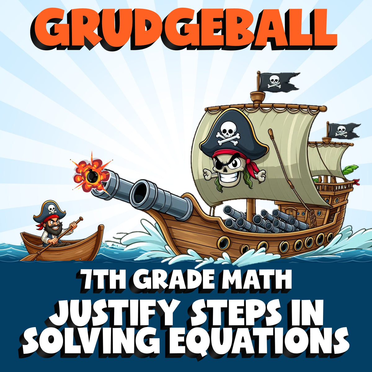 Justify Steps in Solving Equations GRUDGEBALL Math Game - No Prep Grade 7 Review