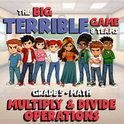 Multiply & Divide Operations BIG TERRIBLE GAME - No Prep Grade 5 Math Review