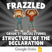 Structure of the Declaration FRAZZLED Socials Game - No Prep Grade 5 Review