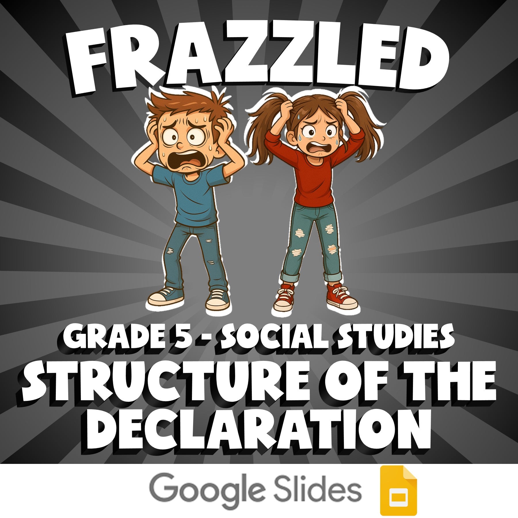 Structure of the Declaration FRAZZLED Socials Game - No Prep Grade 5 Review