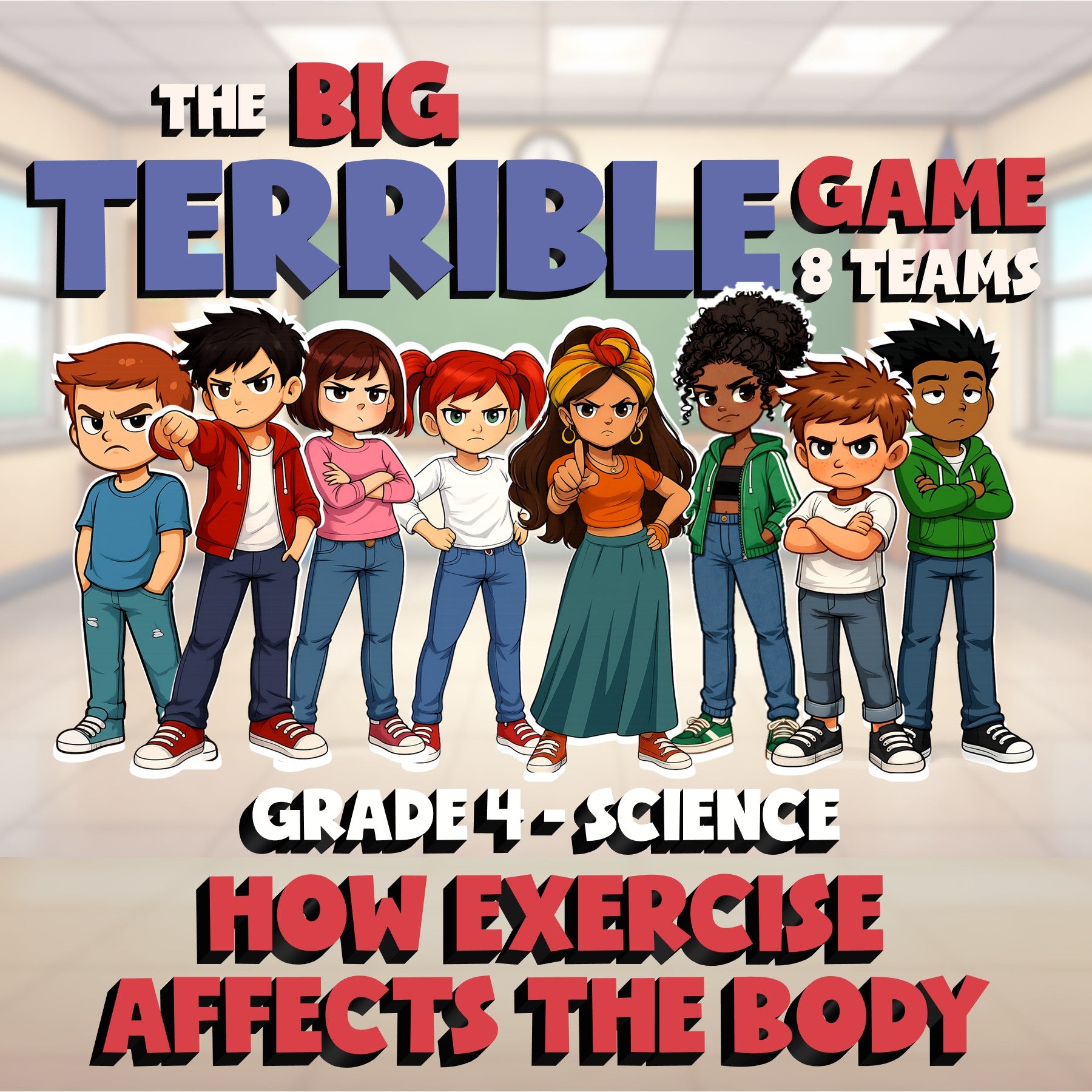 How Exercise Affects the Body BIG TERRIBLE GAME - No Prep Grade 4 Science Review