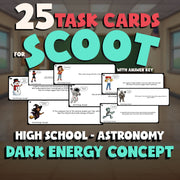Dark Energy Concept SCOOT TASK CARDS Science Game - No Prep Astronomy Review