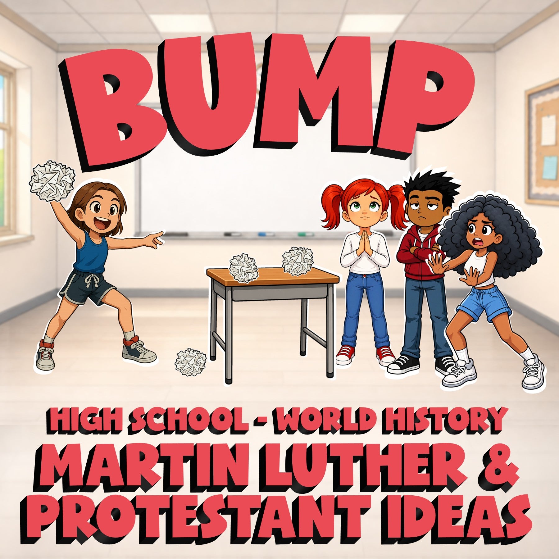 Martin Luther & Protestant Ideas BUMP Game - No Prep World History Review