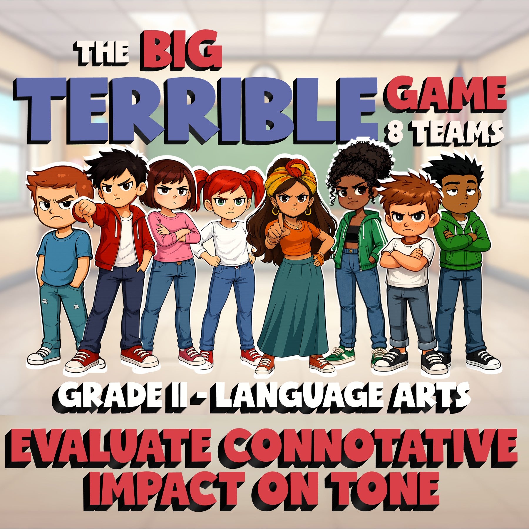 Evaluate Connotative Impact on Tone BIG TERRIBLE GAME - Grade 11 ELA Review