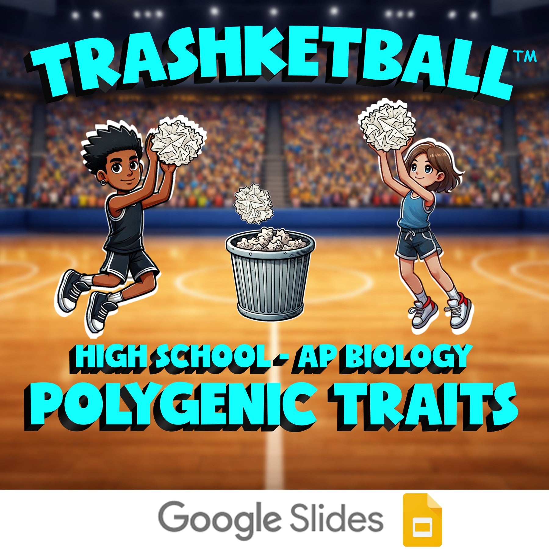 Polygenic Traits TRASHKETBALL Science Game - No Prep AP Biology Review Activity