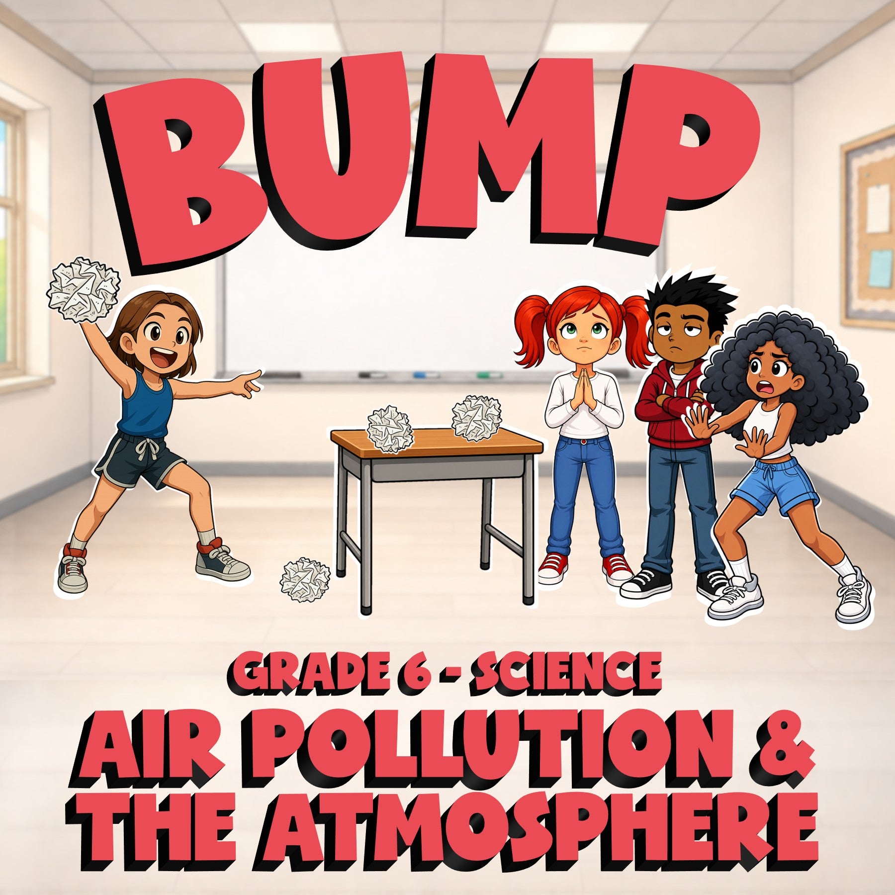 Air Pollution & the Atmosphere BUMP Science Game - No Prep Grade 6 Review