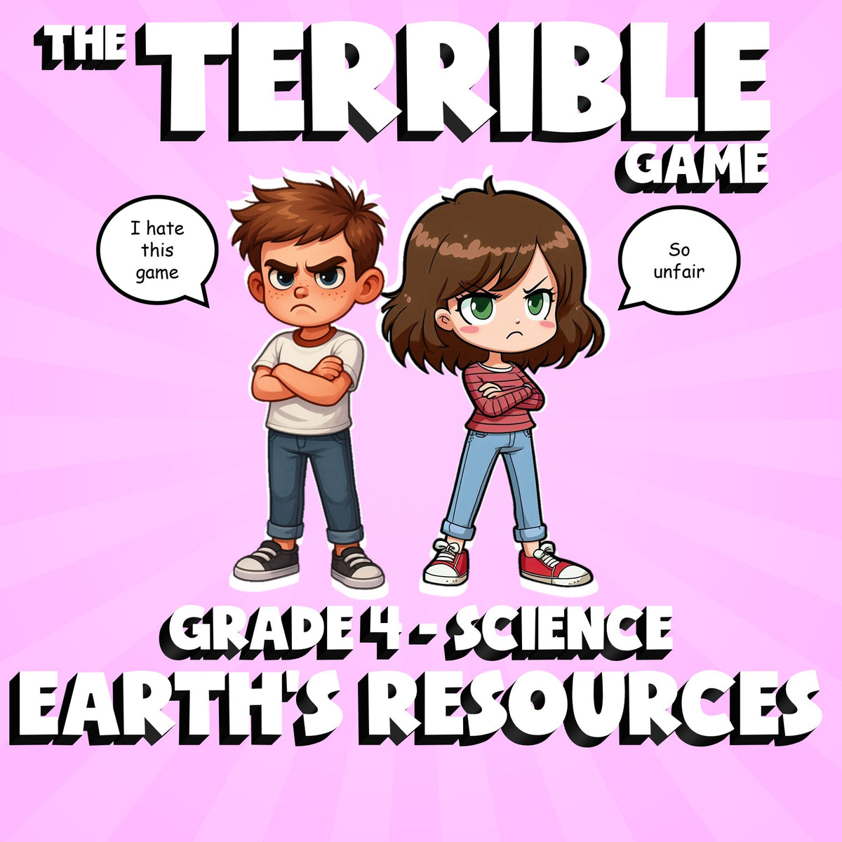 Earth’s Resources THE TERRIBLE GAME - No Prep Grade 4 Science Review Activity