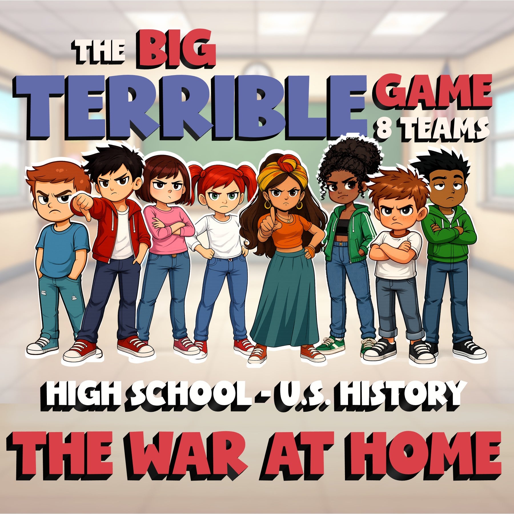 The War at Home BIG TERRIBLE GAME - No Prep U.S. History Review Activity