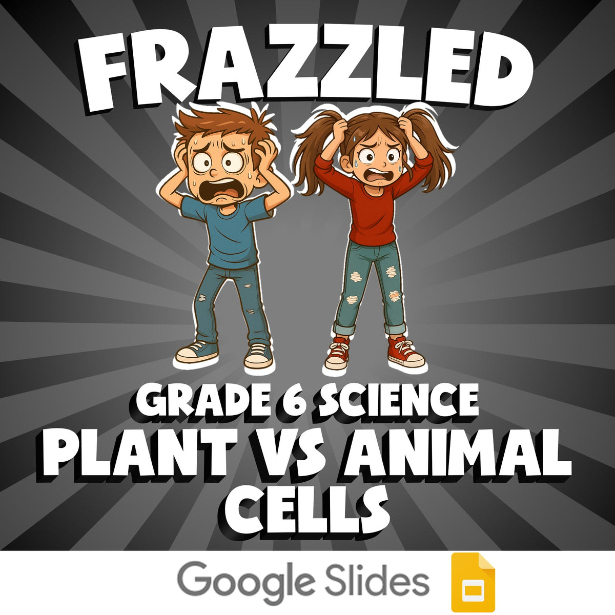 Plant vs Animal Cells FRAZZLED Science Game - No Prep Grade 6 Review Activity