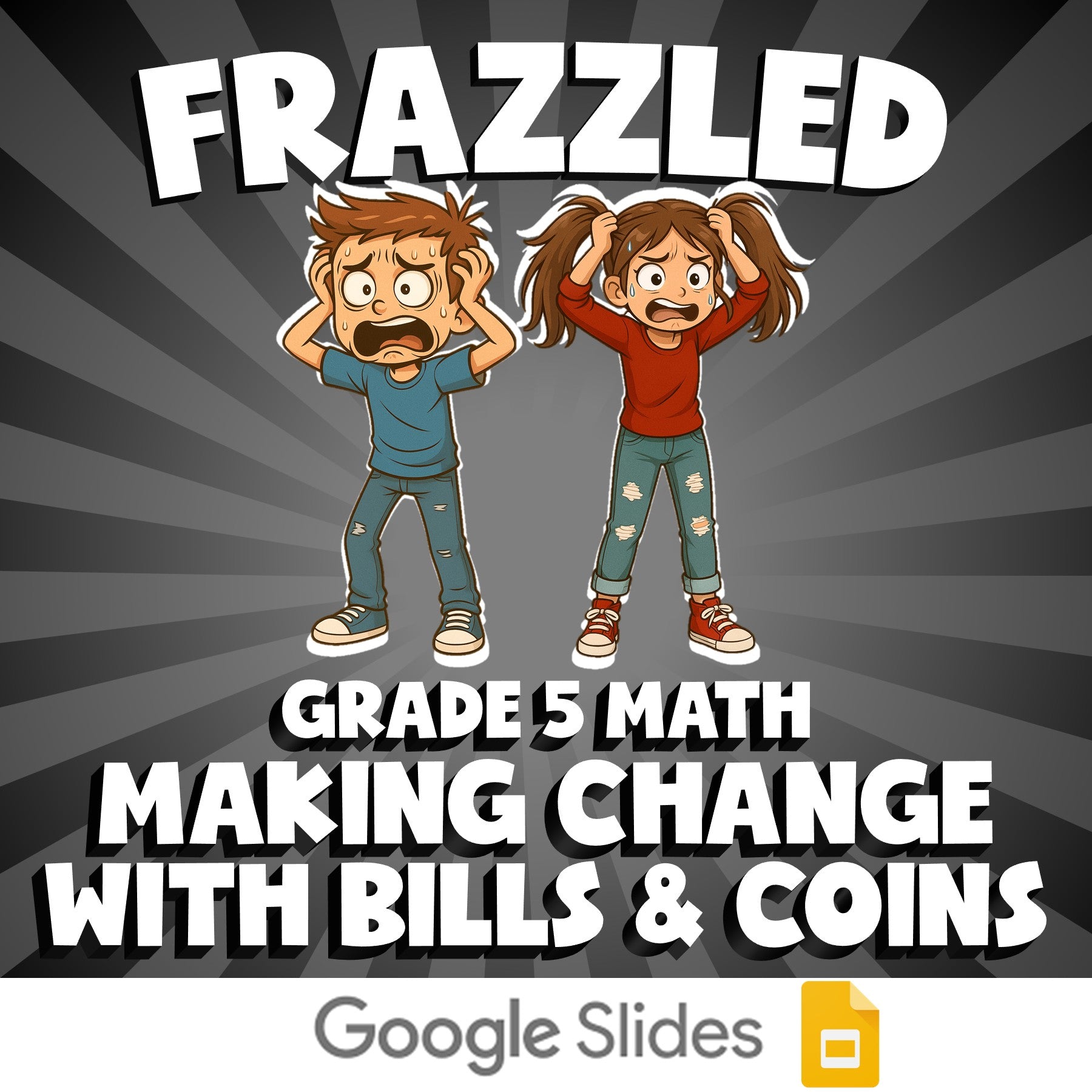 Making Change with Bills & Coins FRAZZLED Math Game - No Prep Grade 5 Review
