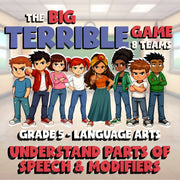Understand Parts of Speech & Modifiers BIG TERRIBLE GAME - Grade 5 ELA Review