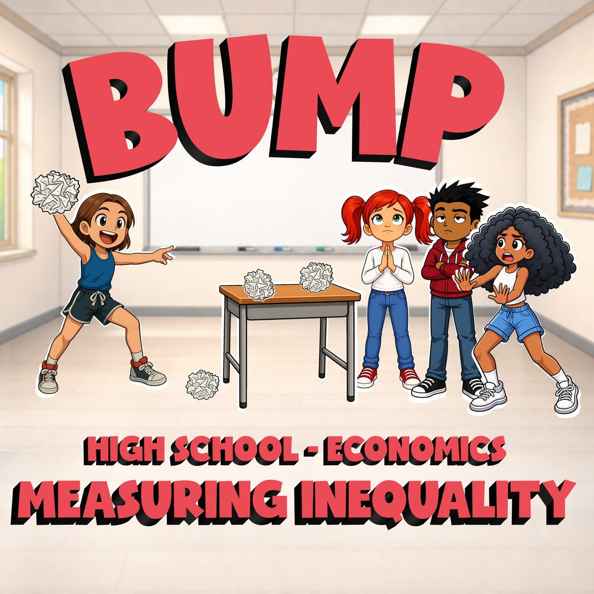 Measuring Inequality BUMP Economics Game - No Prep Review Activity