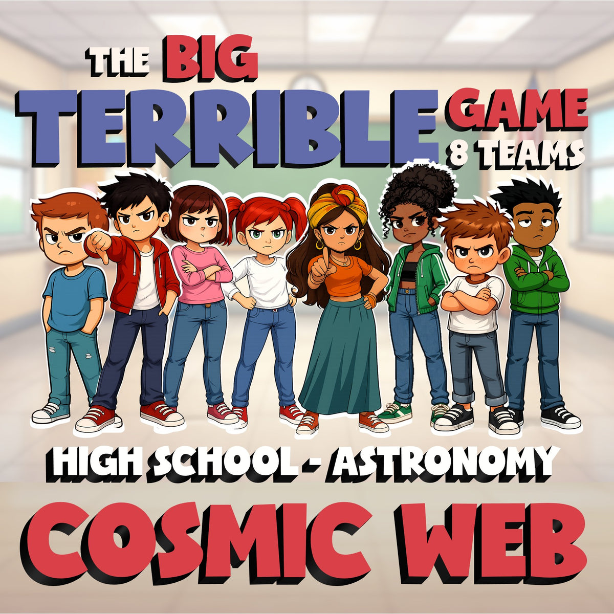 Cosmic Web BIG TERRIBLE GAME - No Prep Astronomy Science Review Activity