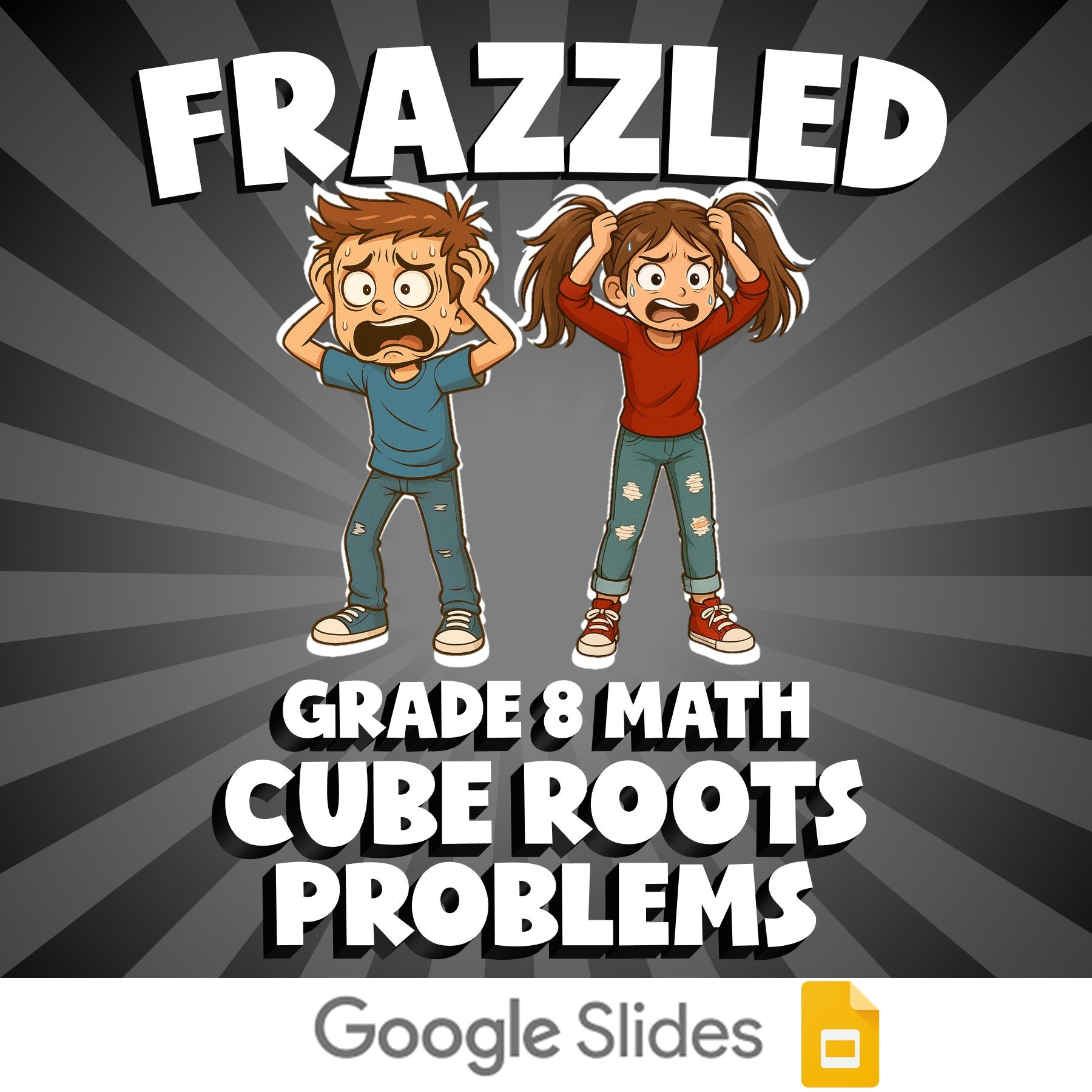 Cube Roots Problems FRAZZLED Math Game - No Prep Grade 8 Review Activity