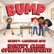 Identify Clear Opinion Statements BUMP ELA Game - No Prep Grade 4 Review