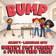 Identify Past Present & Future Verb Tense BUMP ELA Game - No Prep Grade 4 Review