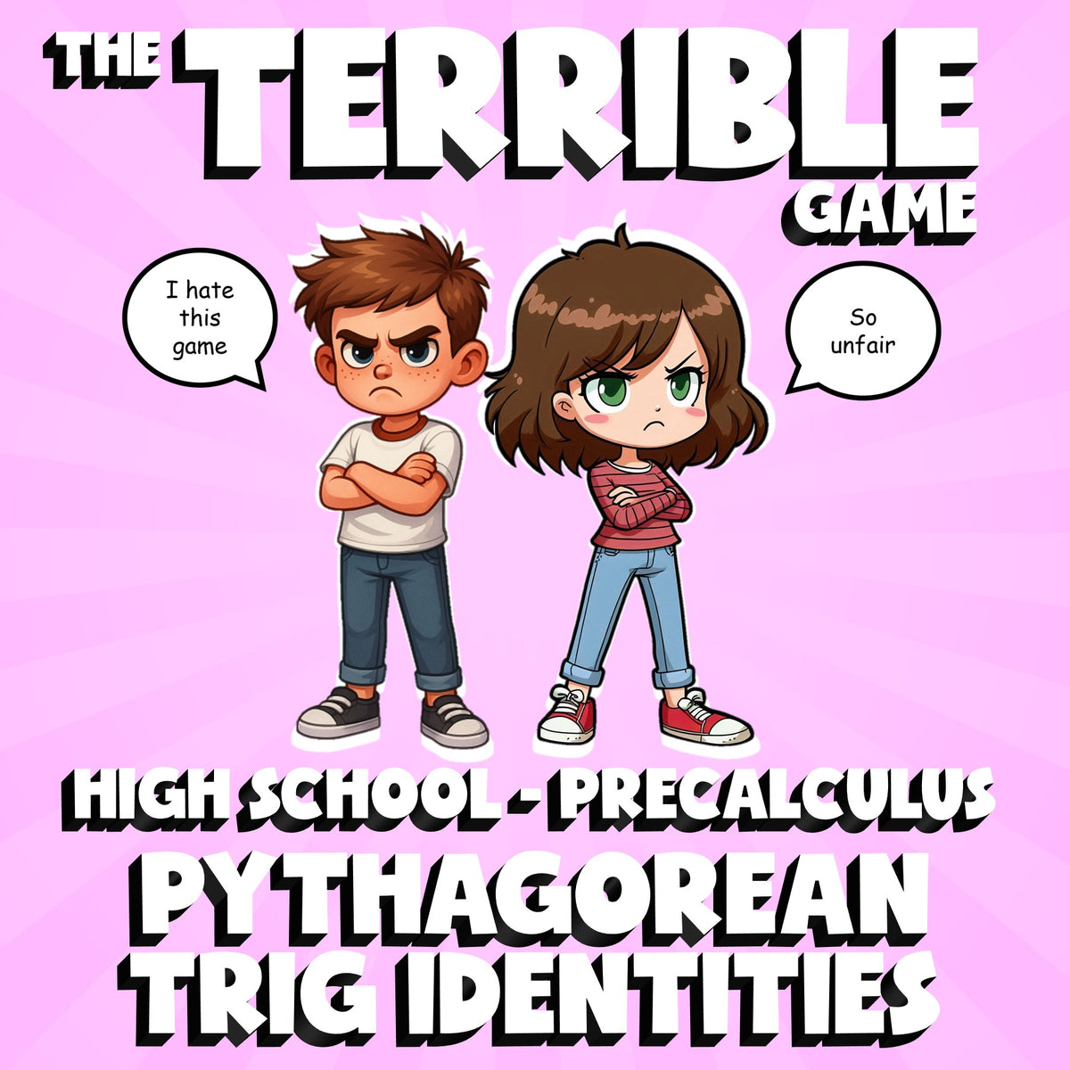 Pythagorean Trig Identities THE TERRIBLE GAME - No Prep PreCalculus Math Review