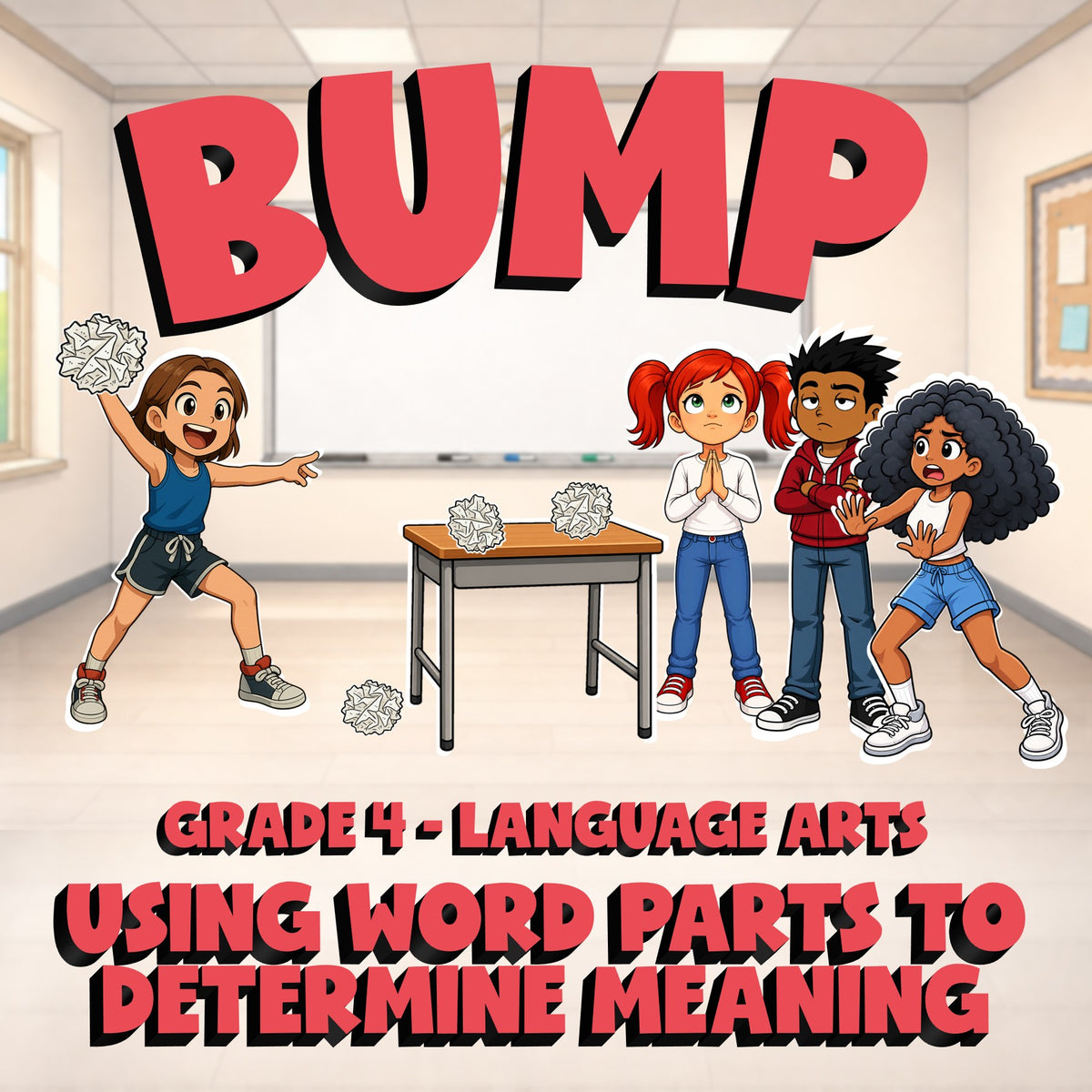 Using Word Parts to Determine Meaning BUMP ELA Game - No Prep Grade 4 Review